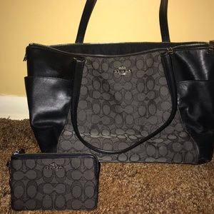 Black Coach purse and wallet